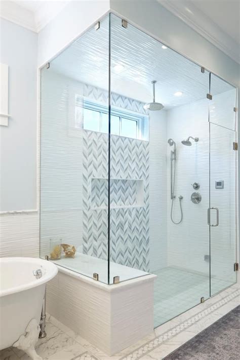 Spacious Walk-in Shower with Glass Panels