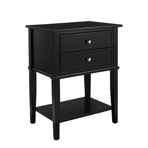 Altra Franklin Accent Table with 2 Drawers in Black 5062596COM - The ...