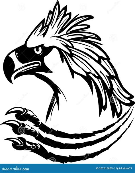 Philippine Eagle Rip Claw Logo Symbol Cartoon Vector | CartoonDealer.com #207615805