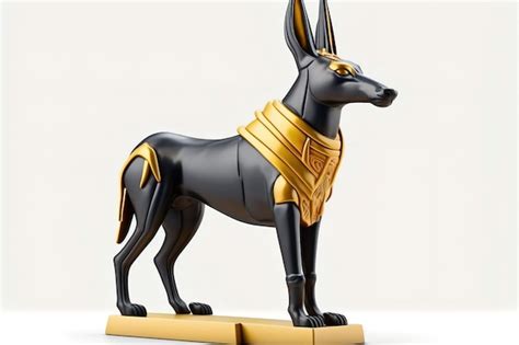 Premium AI Image | Anubis statue from Egypt isolated on a white background