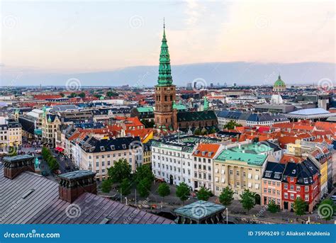 Copenhagen Skyline Panoramic Cityscape Stock Image - Image of panorama, europe: 75996249