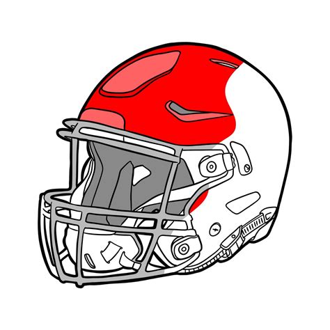 Football helmet coloring page - Busy Shark