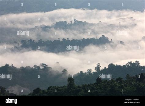 Aerial view of clouds over the Chimbuk hill. Bandarban, Bangladesh ...