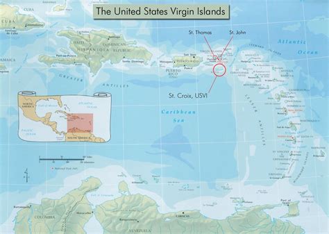 Caribbean map with St. John, U.S. Virgin Islands location | United states virgin islands, Island ...