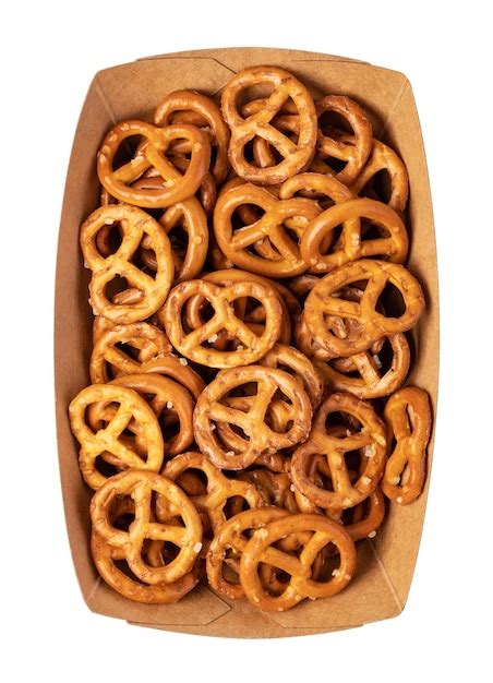 Premium Photo | Salt pretzels on white