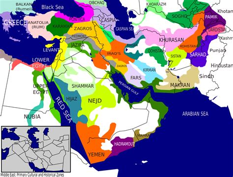 Historical Cultural Zones of the Middle East. - Maps on the Web