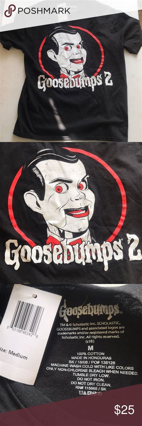 Goosebumps 2 T-shirt | Clothes design, T shirt, Black and red