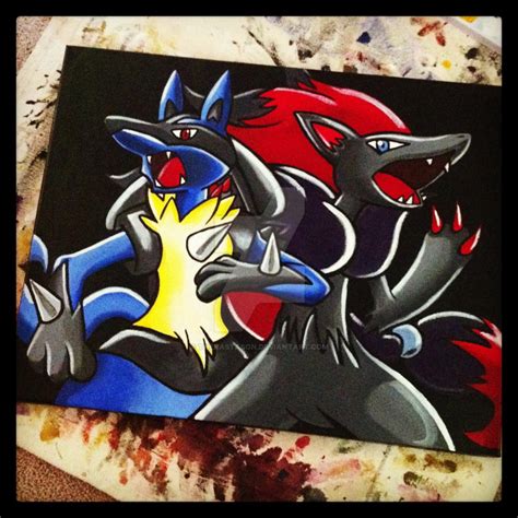 Lucario and Zoroark by Therastason on DeviantArt