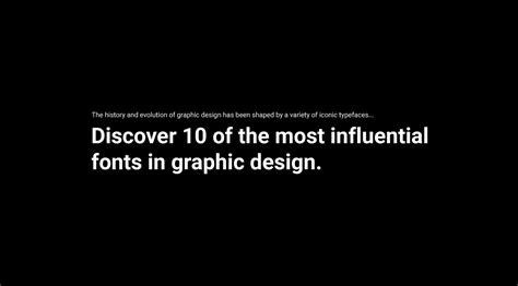 Top 10 Most Influential Fonts in Graphic Design