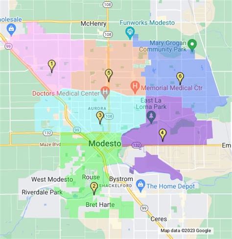 City of Modesto Council Districts - Google My Maps