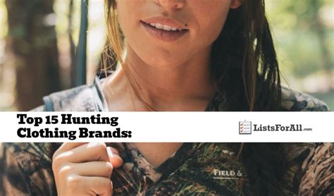 Best Hunting Clothing Brands: The Top 15 List - ListsForAll.com