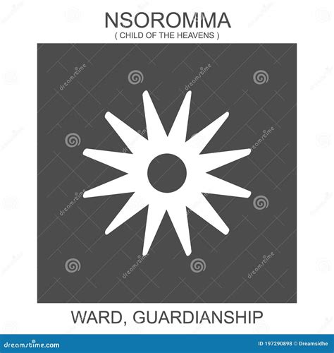 Icon with African Adinkra Symbol Nsoromma. Symbol of Ward and Guardianship Stock Vector ...