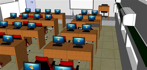 Contoh Desain Laboratorium Komputer Dengan Sketchup Extension - IMAGESEE