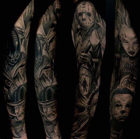 45+ Amazing Horror tattoo sleeve ideas image ideas