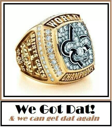 Saints Super Bowl Ring | Super bowl rings, Saints super bowl, Saints