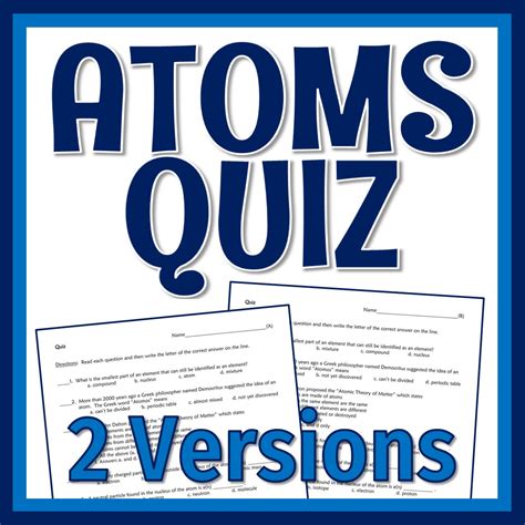 Structure of Atoms Quiz - Flying Colors Science