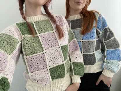 Patchwork Sweater Crochet pattern by Auburn Threads | LoveCrafts