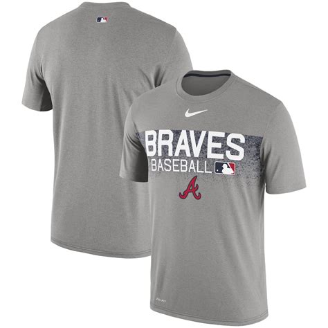 Nike Atlanta Braves Gray Authentic Collection Legend Team Issued Performance T-Shirt