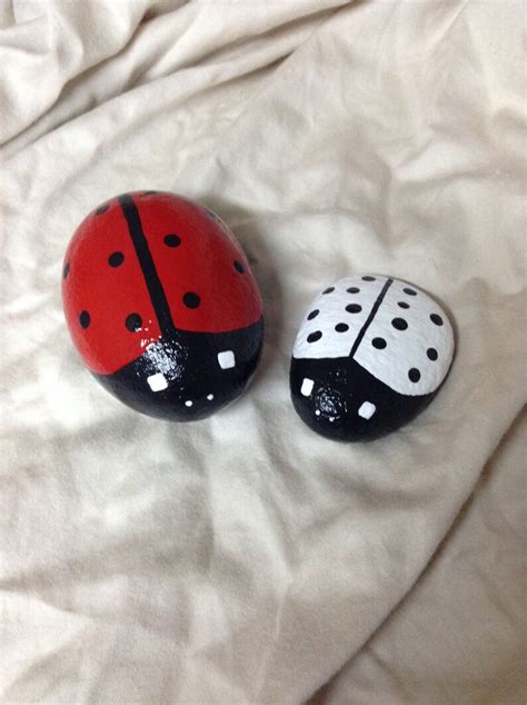 Hand painted ladybug garden rocks. Ladybug decor. Garden | Etsy