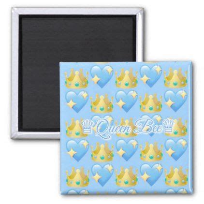 #Queen Bee (Blue) Magnet - #emoji #emojis #smiley #smilies