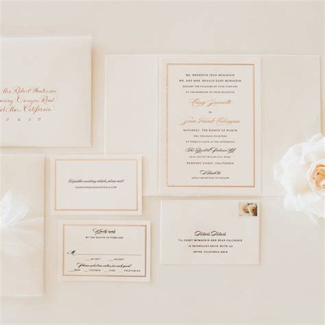 Formal Rose Gold Foil Invitations