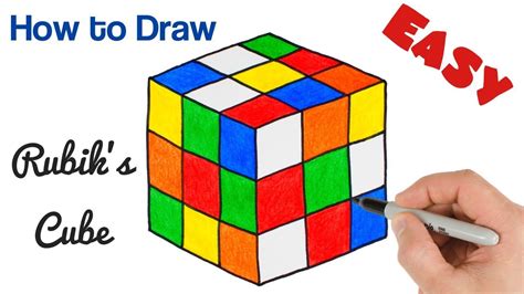 How To Draw A 3d Cube Easy Steps To Draw A 3d Cube Floating Cube Images