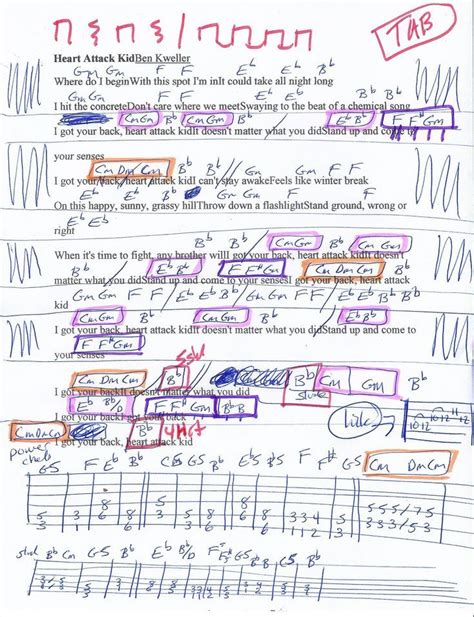 Heart Attack Kid - Guitar Chord Chart | Guitar chord chart, Guitar kids, Guitar chords