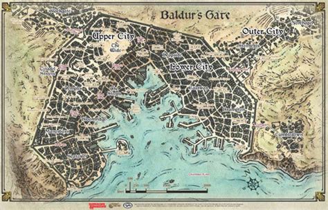 Map Of Baldurs Gate - Map Of East Coast