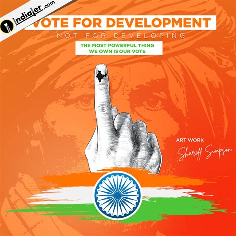 Vote for Development Instagram election banner template - Indiater