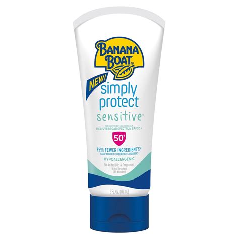 Banana Boat Simply Protect Sensitive Mineral Enriched Sunscreen Lotion SPF 50 - Reviews ...