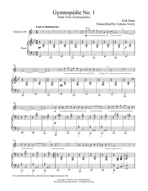 Erik Satie - Gymnopedie No. 1 sheet music