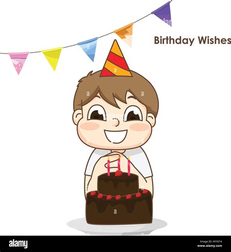 Little boy and surprise birthday cake vector Stock Vector Image & Art ...