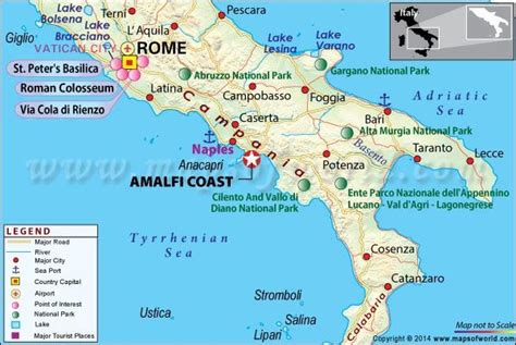 Location Map showing Amalfi Coast in Italy | Amalfi coast, Amalfi and Location map