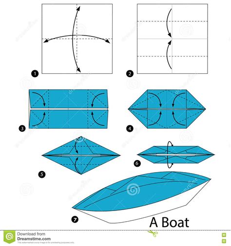 Step By Step How To Make A Paper Boat - Origami