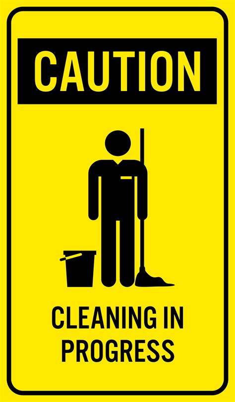 Caution Cleaning in Progres Sign PNG Clip Art - Best WEB Clipart