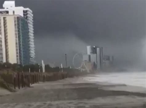 Hurricane Florence: Waterspout forms off Myrtle Beach shore prompting ...