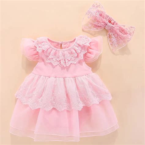 Baby Girl First 1st Birthday Party Tutu Dresses Newborn Baby Dress Christening Summer Vestidos ...