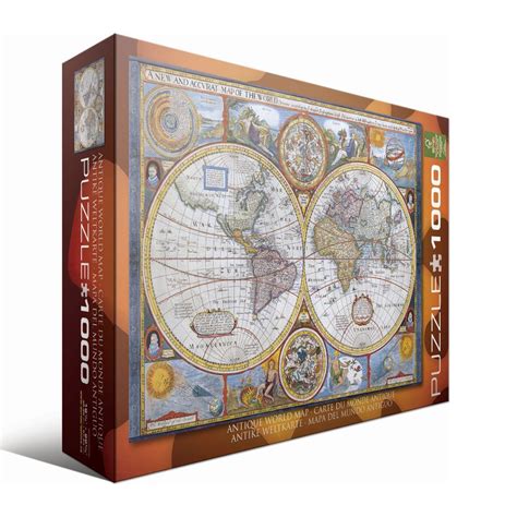 Antique World Map 1000-piece Puzzle (Antique World Map: 1000 Pcs) in 2019 | World map puzzle ...