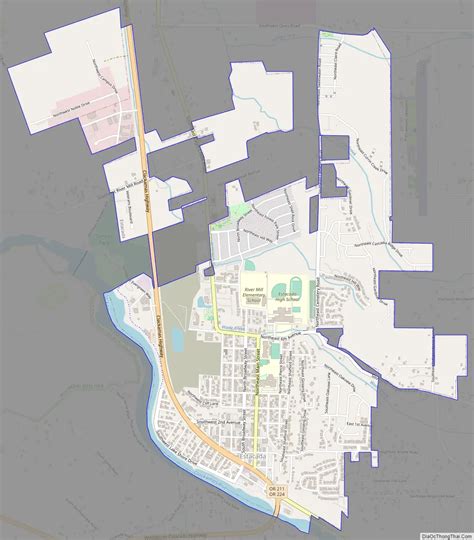 Map of Estacada city