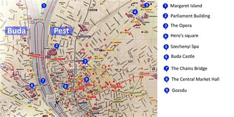 Buda castle map - Castle hill budapest map (Hungary)