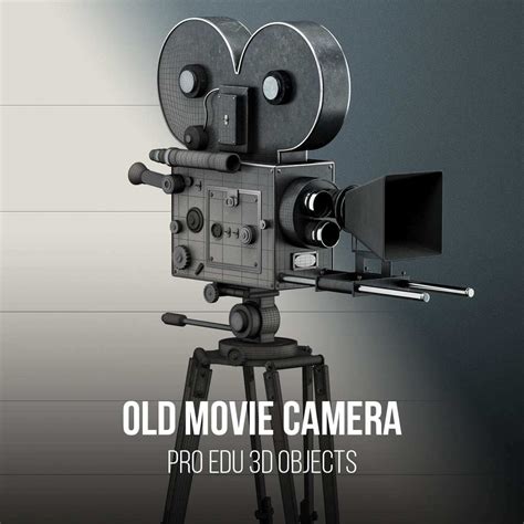 Old Fashioned Movie Camera 3D Model Photoshop | C4D FBX OBJ CGI Asset ...