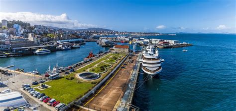 A Panorama View Along the Cruise Terminal in Vigo, Spain Stock Photo ...