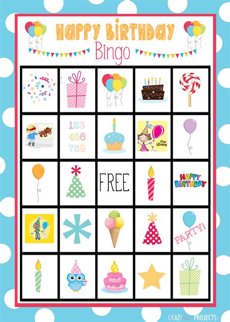 Birthday Bingo Cards - Crazy Little Projects