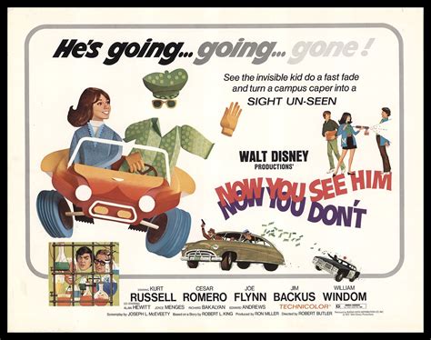 Now You See Him, Now You Don't (1972) | Disney movie posters, Disney now, Disney live action films