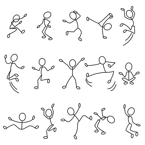 Premium Vector | Stickman sheet of actions and emotions