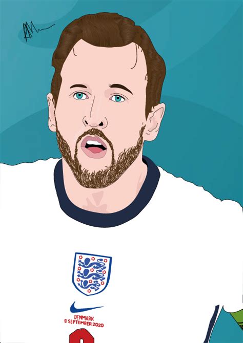 I drew a portrait of Harry Kane : r/Euro2020