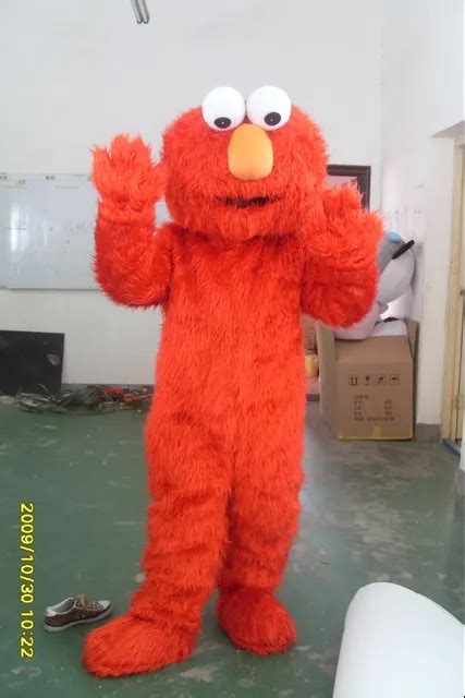 Factory direct selling high quality Long Fur Elmo Mascot Costume ...