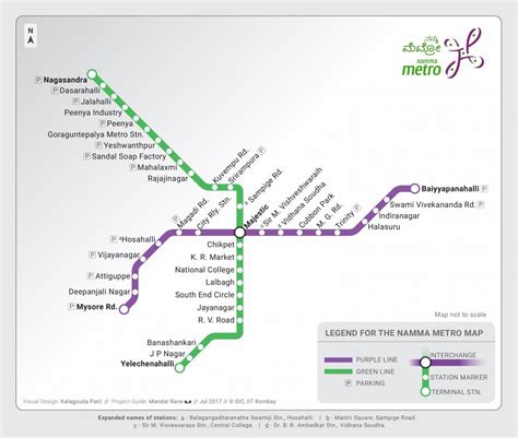 Bangalore metro map - Metro station map Bangalore (Karnataka - India)