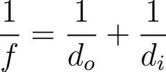 My Physics Webschool: The Spherical Mirror Equation