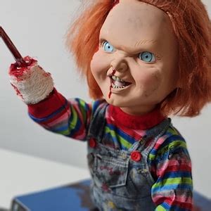 Custom Chucky Doll From Childs Play 2 End Scene on Blue Cart freddy, Myers, Jason - Etsy